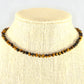Close up of 4mm Natural Tiger's Eye Choker Necklace.