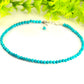 4mm Natural Turquoise Choker Necklace with clasp and a cute little dangle.