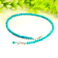 4mm Natural Turquoise Choker Necklace with clasp and a cute little dangle.