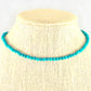 Close up of 4mm Natural Turquoise Choker Necklace.