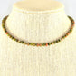4mm Natural Unakite Choker Necklace displayed on a bust.
