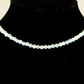 4mm Opal Crystal Choker Necklace displayed on a bust.