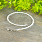 Close up of 4mm Opal Crystal Choker Necklace.