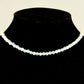 Close up of 4mm Opal Crystal Choker Necklace.
