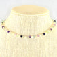 Close up of 4mm Rainbow Fluorite Crystal Choker Necklace.