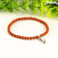 4mm Red Jasper Bracelet with Initial.