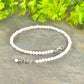 Close up of 4mm Rose Quartz Crystal Choker Necklace.
