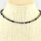 4mm Snowflake Obsidian Crystal Choker Necklace displayed on a bust.
