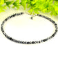 4mm Snowflake Obsidian Crystal Choker Necklace for women.
