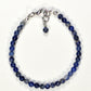 Top view of 4mm Sodalite Bracelet with Clasp.
