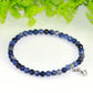 Close up of 4mm Sodalite Bracelet with Initial