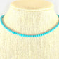 4mm Turquoise Howlite Choker Necklace displayed on a bust.