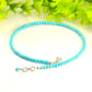 4mm Turquoise Howlite Choker Necklace with clasp and a cute little dangle.