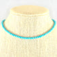 Close up of 4mm Turquoise Howlite Choker Necklace.