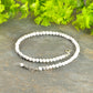 Close up of 4mm White Howlite Choker Necklace.