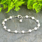 Close up of 4mm White Howlite Link Bracelet.