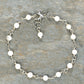 Top view of 4mm White Howlite Link Bracelet.