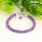 Close up of 6mm Amethyst Anklet.