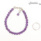 6mm Amethyst Anklet beside a dime.