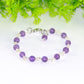 6mm Amethyst Link Bracelet with clasp.