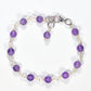 Top view of 6mm Amethyst Link Bracelet.