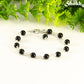 6mm Black Obsidian Link Chain anklet for women/men.