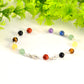 6mm Chakra Link Bracelet with Sterling Silver Clasp.
