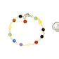 6mm Chakra Bracelet with Sterling Silver Clasp beside a dime.