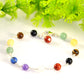 Close up of 6mm Chakra Bracelet with Sterling Silver Clasp.