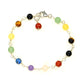 Top view of 6mm Chakra Bracelet with Sterling Silver Clasp.