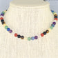 6mm Chakra Gemstone Beaded Choker Necklace displayed on a bust.