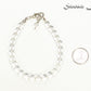 6mm Clear Quartz Beaded Anklet beside a dime.