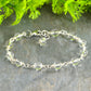 Close up of  6mm Clear Quartz Link Bracelet.