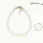 6mm Clear White Opalite Beaded Anklet beside a dime.