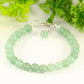 6mm Green Aventurine Anklet with clasp and a dangle.