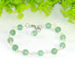 6mm Green Aventurine Link Bracelet with clasp.