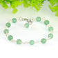 Close up of 6mm Green Aventurine Link Bracelet.