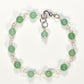 Top view of 6mm Green Aventurine Link Bracelet.