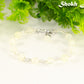 6mm Green Jade Link Anklet on white background.