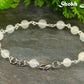 Close up of 6mm Green Jade Link Anklet.