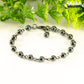 6mm Hematite Link anklet for Women.