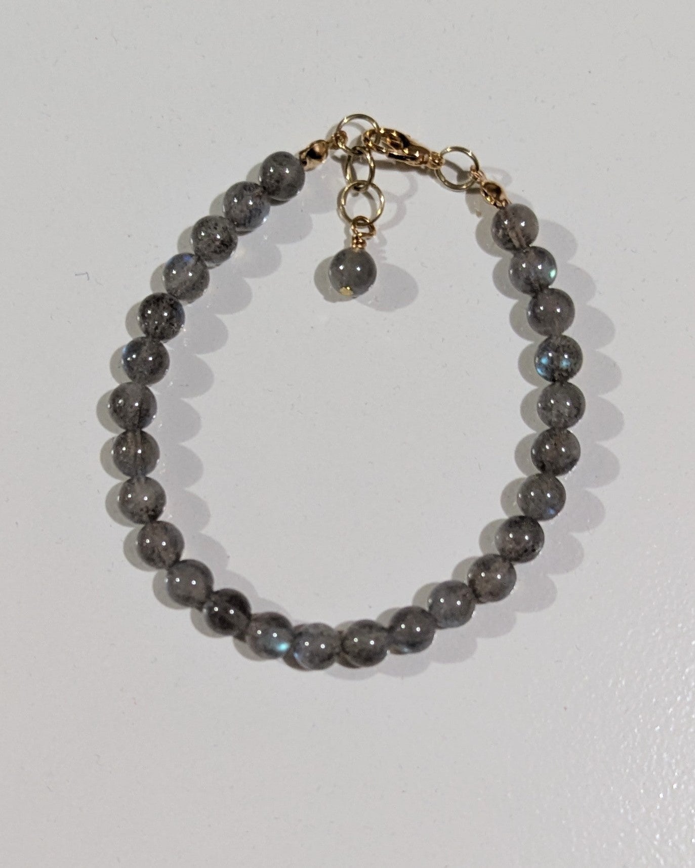 6mm Natural Labradorite Bracelet with Clasp
