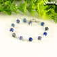 6mm Lapis Lazuli Link Chain anklet with clasp.