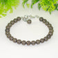 6mm Natural Pyrite Anklet with Clasp and a dangle.