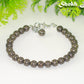 6mm Natural Pyrite Bracelet with Clasp and a dangle.