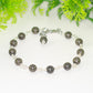 6mm Natural Pyrite Link Anklet with Clasp and a dangle.