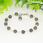 6mm Natural Pyrite Link Bracelet with Clasp and a dangle.