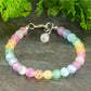 6mm Rainbow Selenite Anklet with clasp and a dangle.