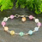 6mm Rainbow Selenite Link Anklet with clasp and a dangle.