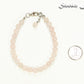 6mm Rose Quartz Beaded Anklet beside a dime.